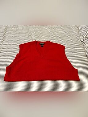 Brooks Brothers Red 100% Italian Cashmere V-Neck Sweater Vest - XXL